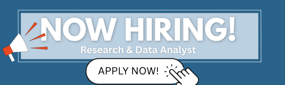 Now Hiring Research & Data Analyst - Apply Now